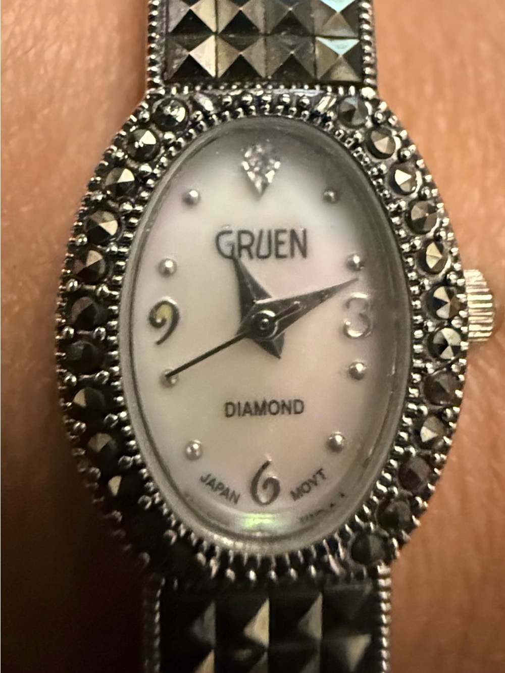 Women's Silver Diamond Accented Bracelet Watch - Silver